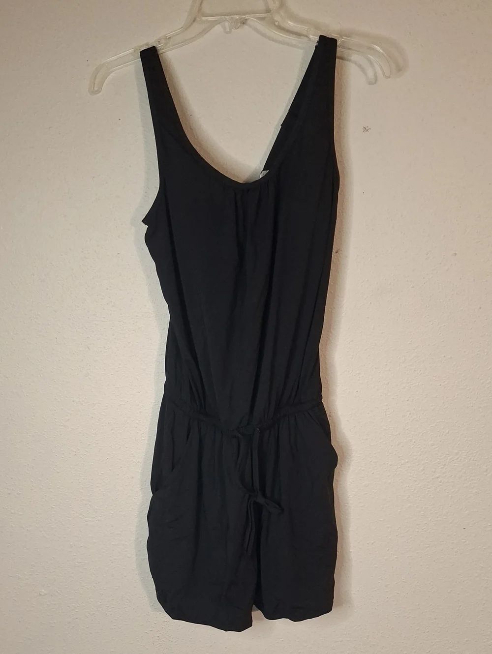 TEMPT MEBlack Sleeveless SWIM Romper with Drawstring Waist SIZE XS NWT